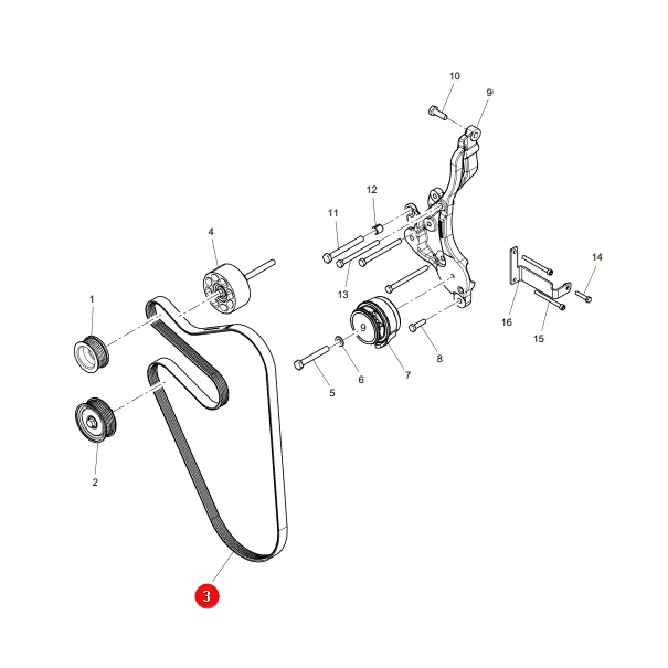 AGCO - ACW0256560 - Lichtmaschinen-Mehrnutenriemen Massey Ferguson