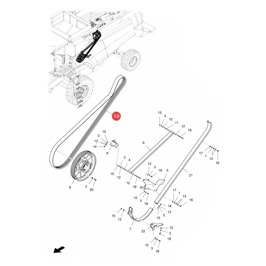 AGCO - ACW0365950 - Verbundkeilriemen Massey Ferguson