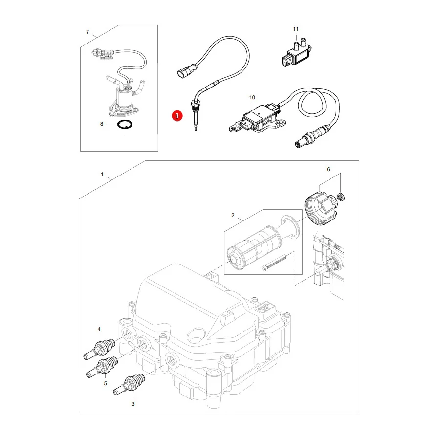 AGCO - ACW2167060 - Abgastemperatursensor Massey Ferguson