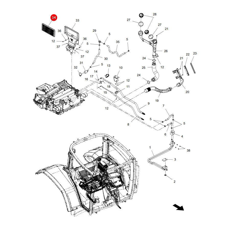 AGCO - ACW2167080 - Kabinenfilter Massey Ferguson