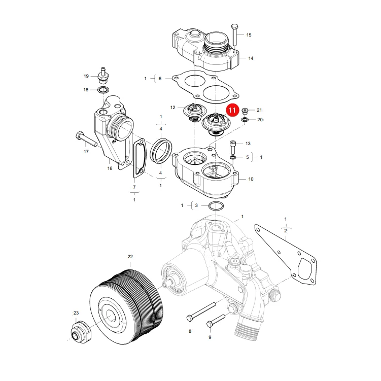 AGCO - ACW2170430 - Wasserthermostat Massey Ferguson