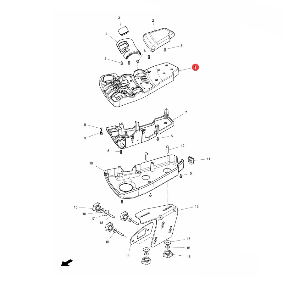 AGCO - ACW2868120 - Armlehnenpaneel Massey Ferguson