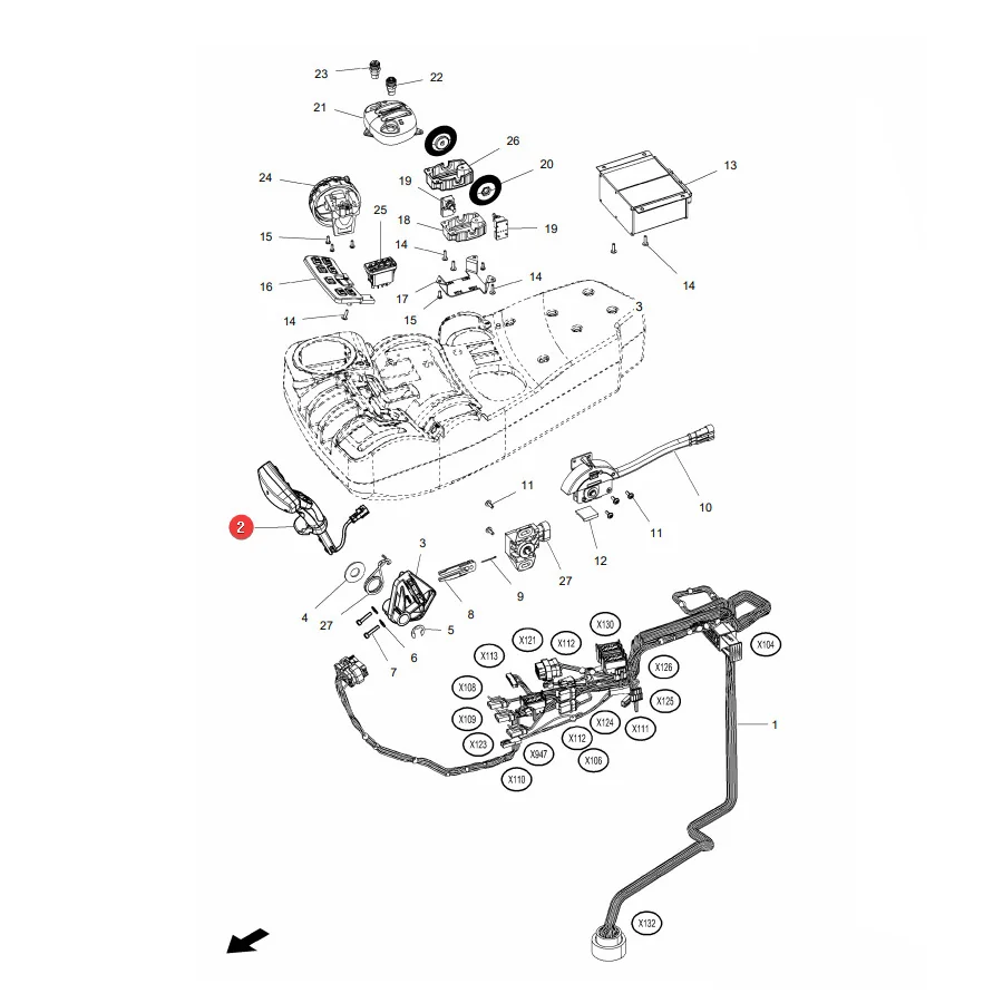 AGCO - ACW2868130 - Multipad-Griff Massey Ferguson