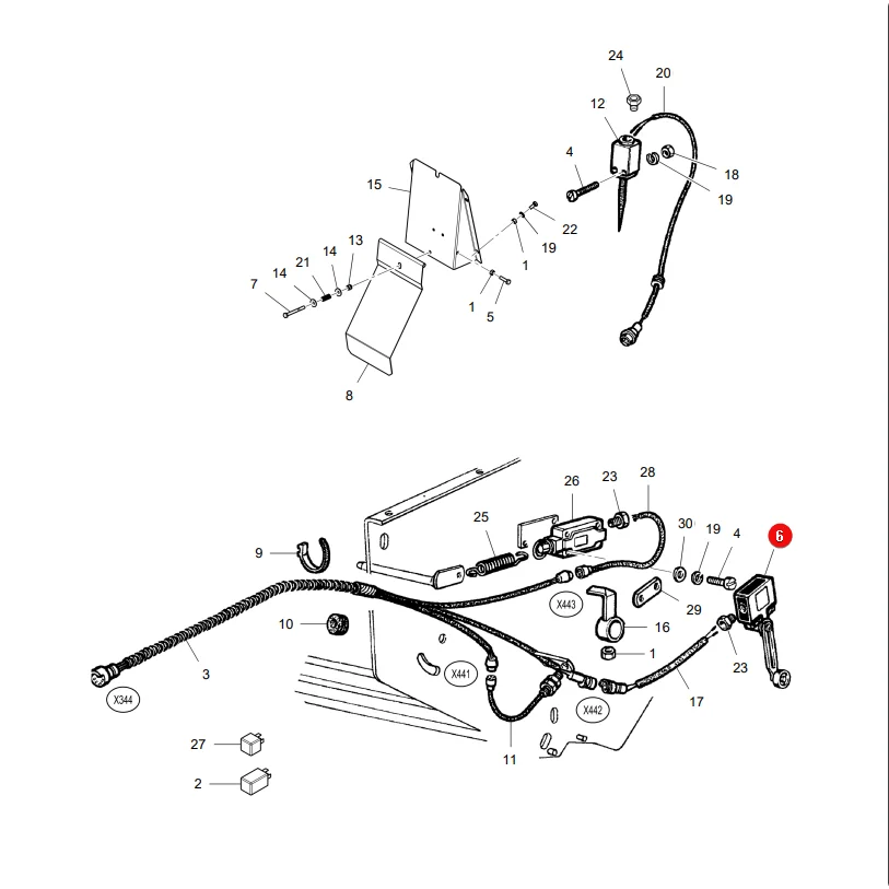 AGCO - ACW3362510 - Zweistufenschalter für Massey Ferguson Strohhäcksler