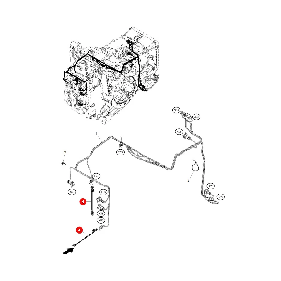 AGCO - ACW9585620 - Massey Ferguson Getriebe-Kabelbaum