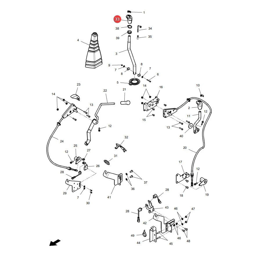 AGCO - ACX2311240 - Massey Ferguson Schalthebelknopf