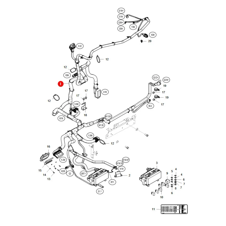 AGCO - ACX266429A - Motorkabelbaum Valtra