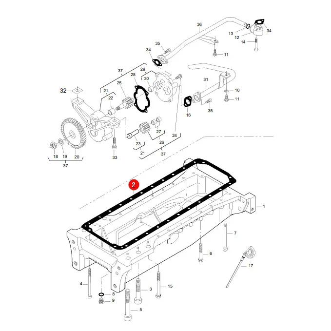 AGCO - ACX3773450 -  Massey Ferguson Ölwannendichtung