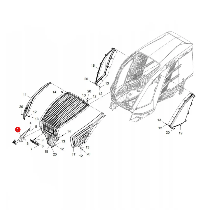 Agco - AK725500020251 - Logobasis Fendt Ersatz