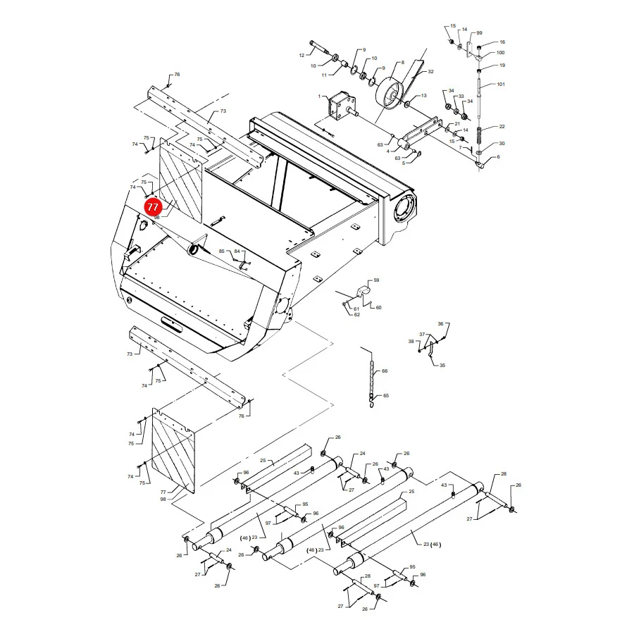 AGCO - D28761501 - Massey Ferguson  Abdeckung