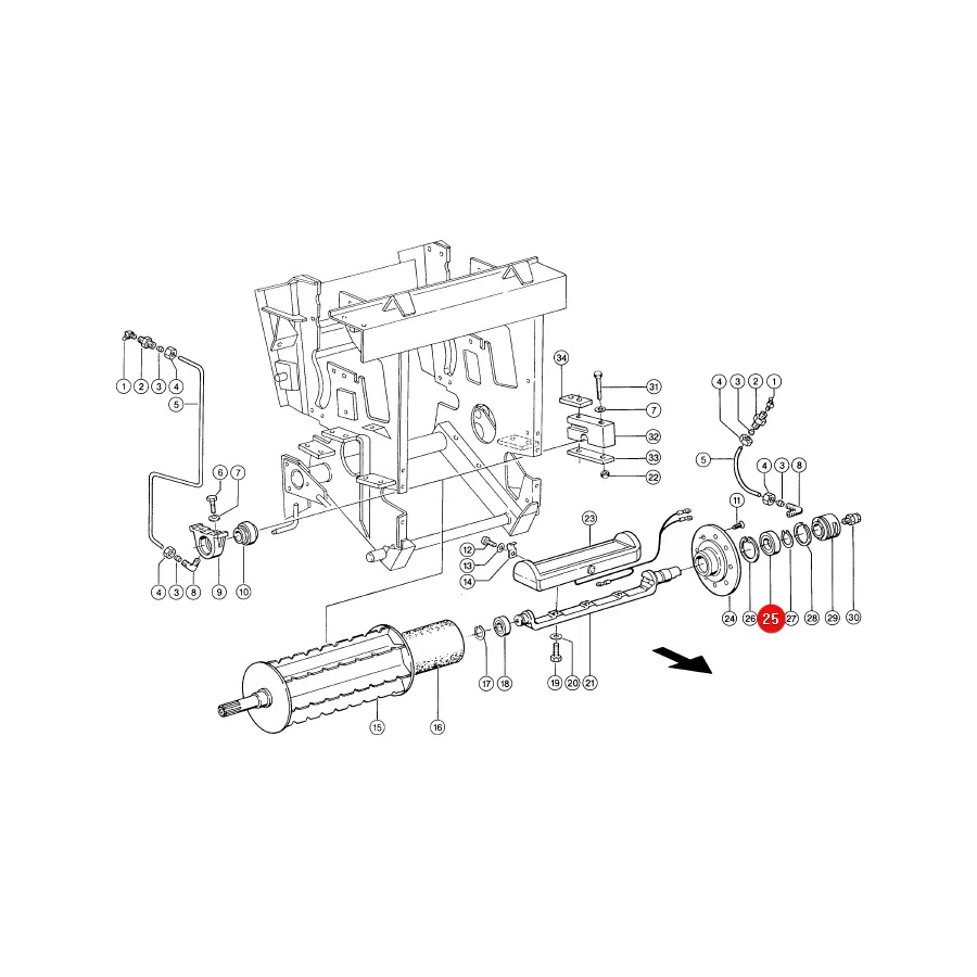 AGCO - D41706100 - Lager 6207 2RS C4 Massey Ferguson