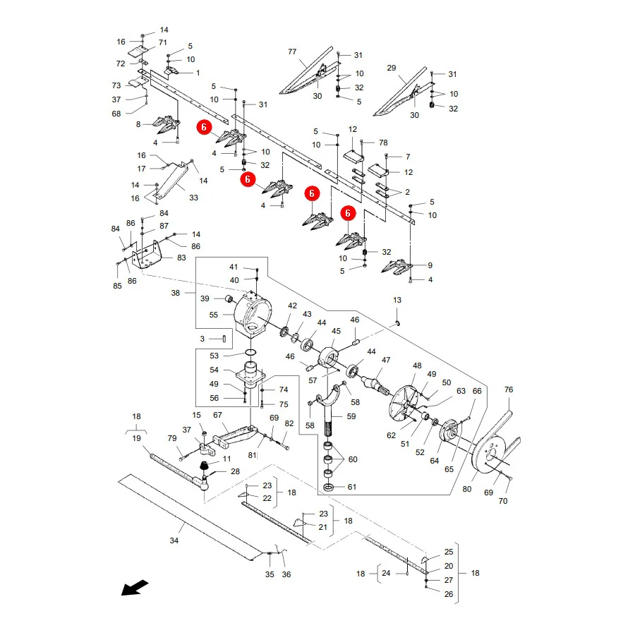AGCO - D44104500 - Doppelmesserschutz Massey Ferguson