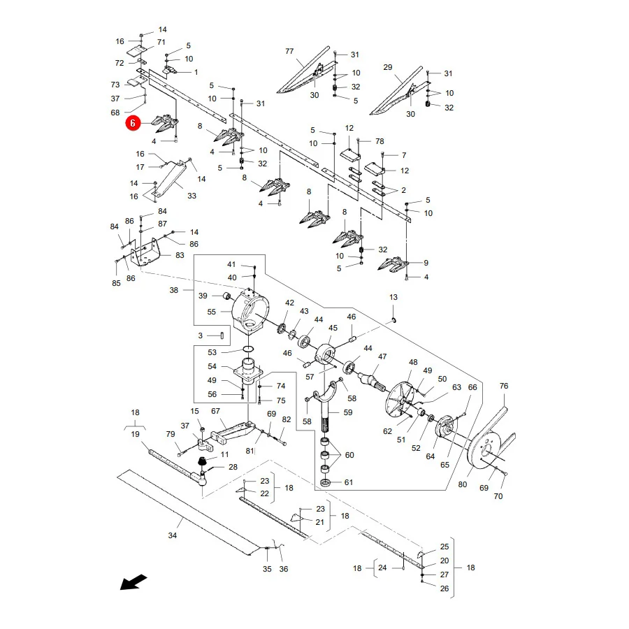 AGCO - D44104600 - Rechter Endschutz Massey Ferguson