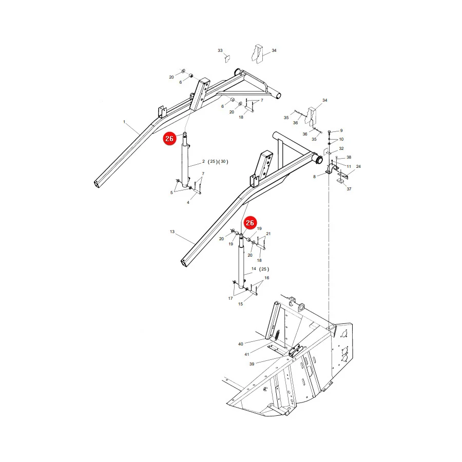 AGCO - D45100044 - Massey Ferguson  Kolbenstangenende