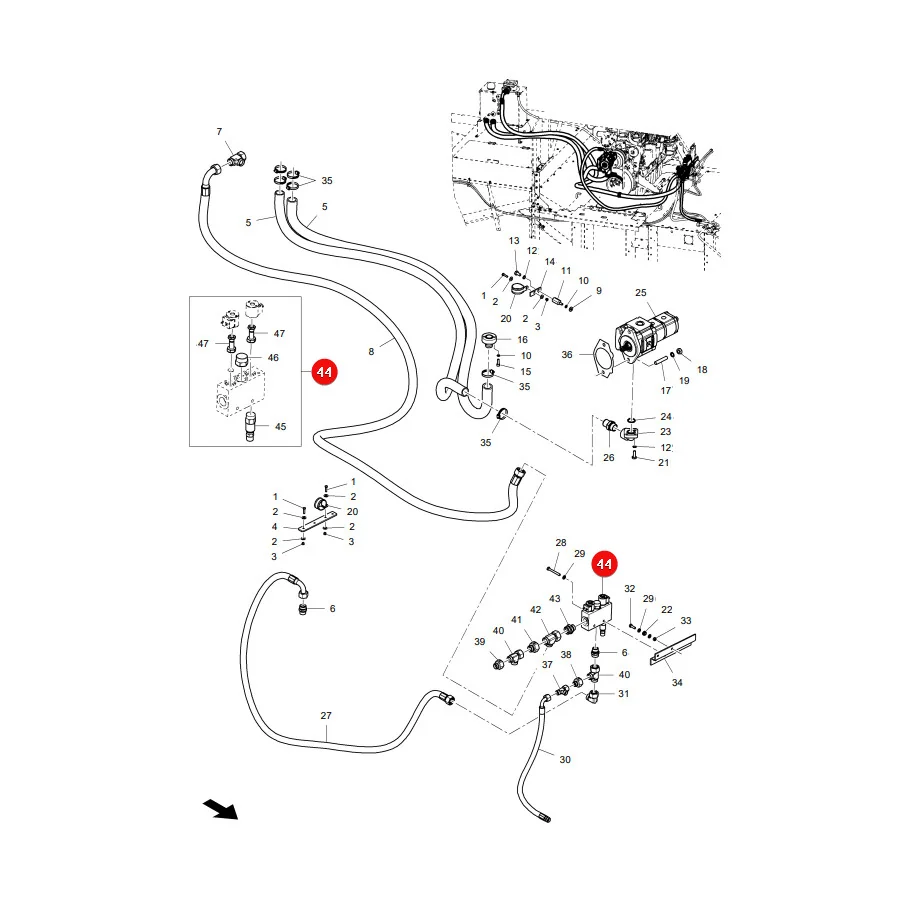 AGCO - D45110075 - Massey Ferguson  Ventilblock
