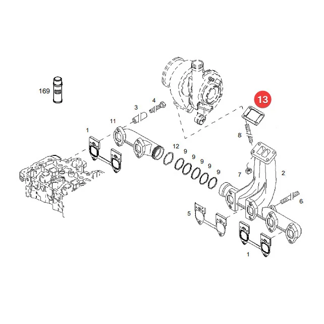 AGCO - F003201100030 - Krümmerdichtung Fendt