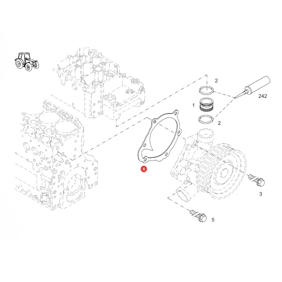 AGCO - F119200610040 - Wasserpumpendichtung Fendt