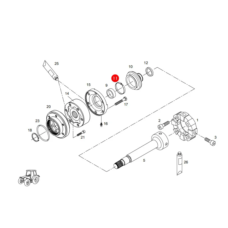 AGCO - F166301080020 - Fendt Frontzapfwellenklemme