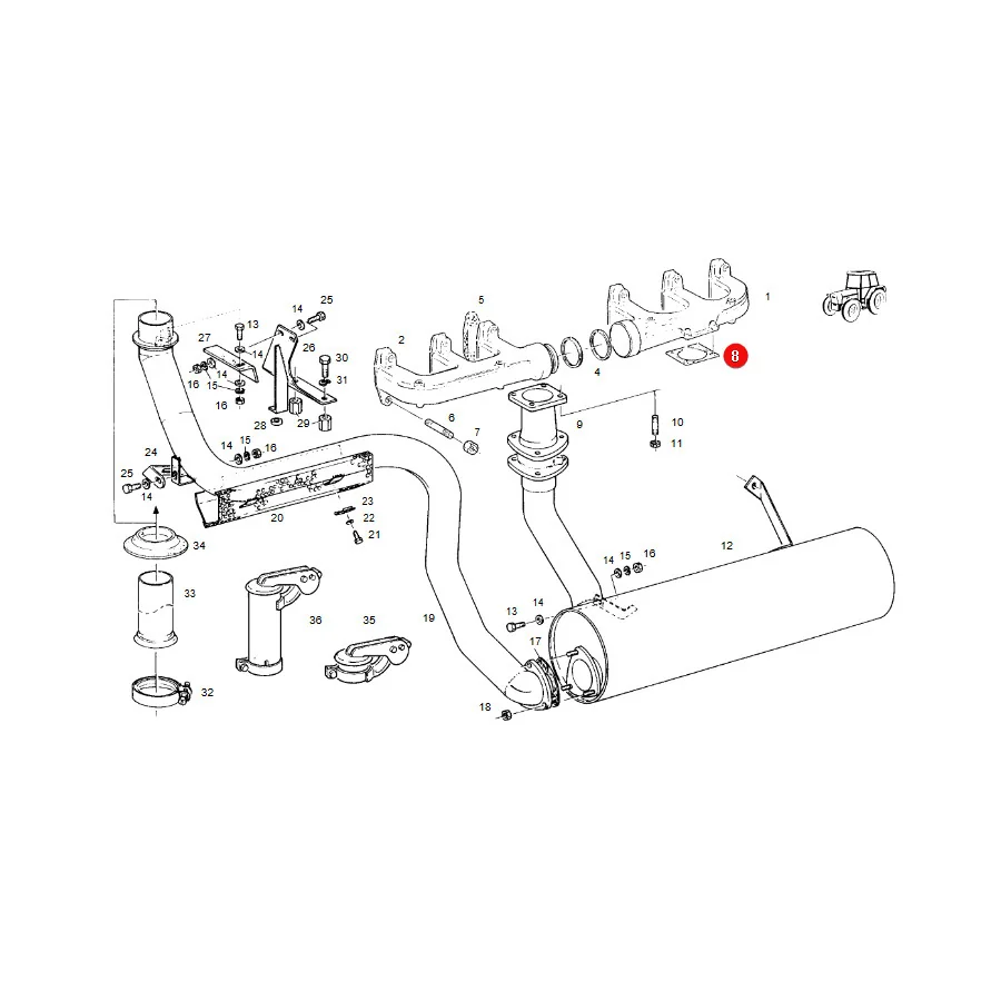 AGCO - F181201010010 - Abgasanlagendichtung Fendt