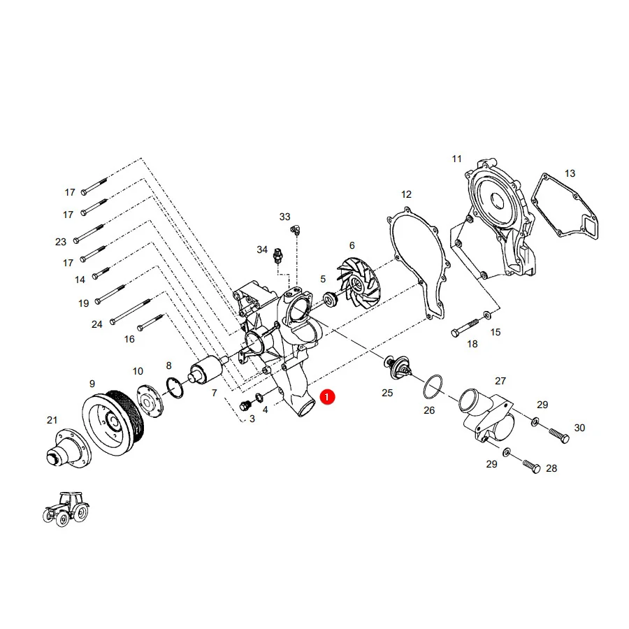 AGCO - F291200610120 - O-Ring des Thermostats Fendt