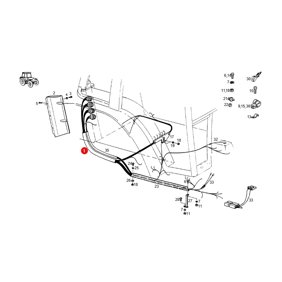 AGCO - F312900040100 - Ölsensor-Kabelbaum Fendt