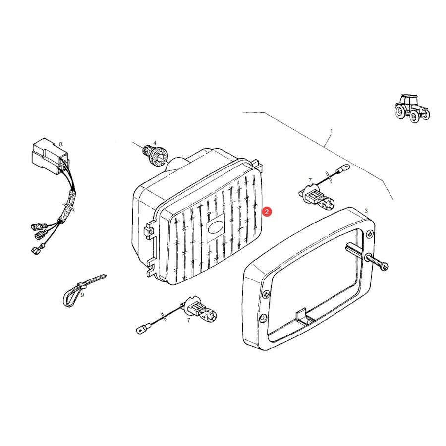 AGCO - F312900113040 - Dachscheinwerfer Kabine Fendt