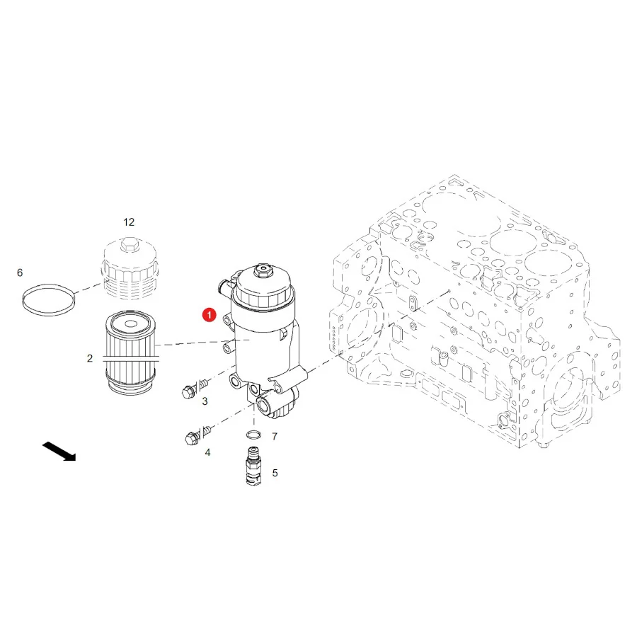 AGCO - F339202060200 - Kompletter Kraftstofffilter Fendt