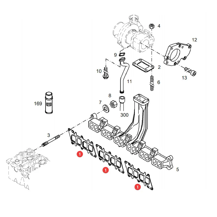 AGCO - F339202100050 - Dichtung Abgaskrümmer Fendt