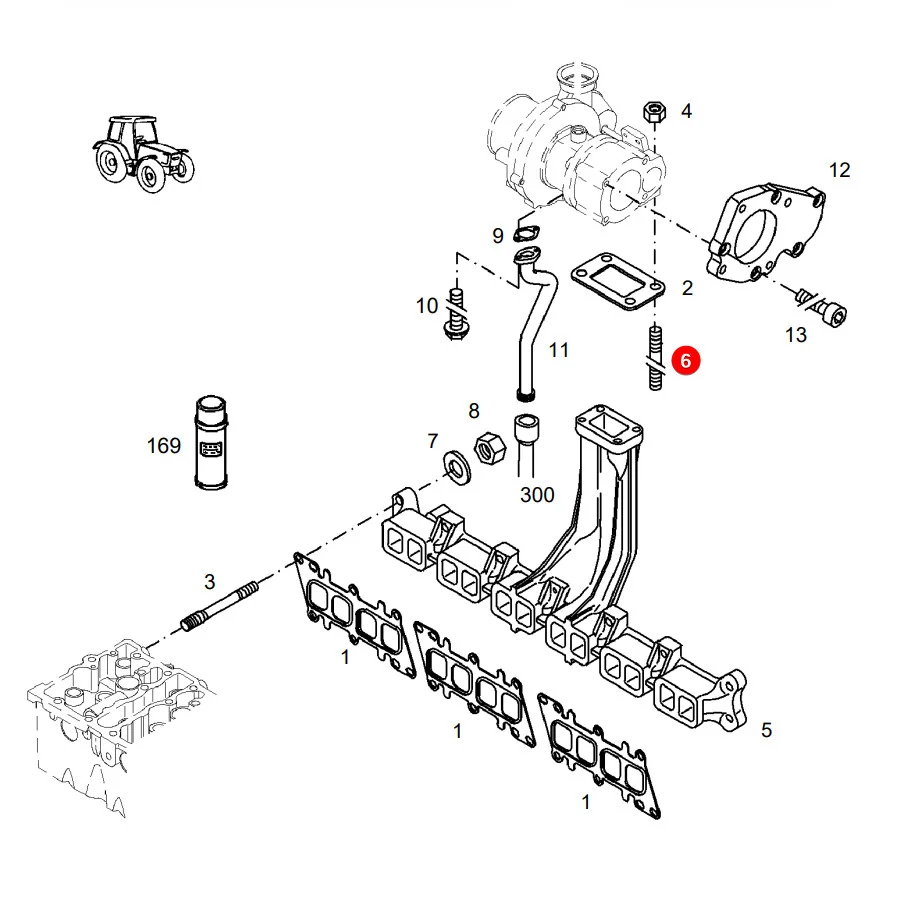 AGCO - F339202100310 - Fendt Abgaskrümmerstift