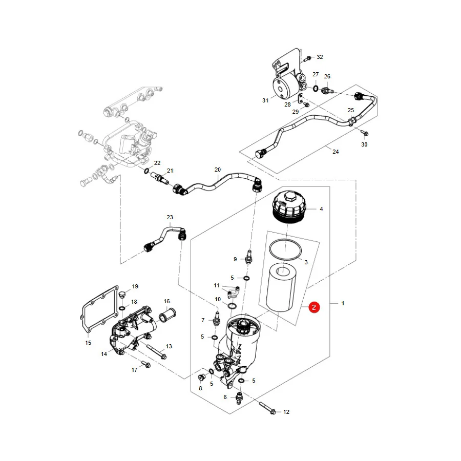 AGCO - F340200060180 - Motor-Kraftstofffilter Fendt