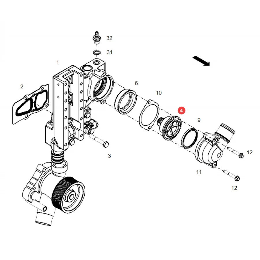 AGCO - F340200610020 - Motorthermostat Fendt