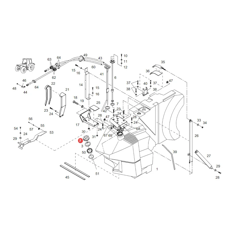 AGCO - F411201060080 - Verschlussdeckel für Kraftstofftank, verriegelbar, Fendt