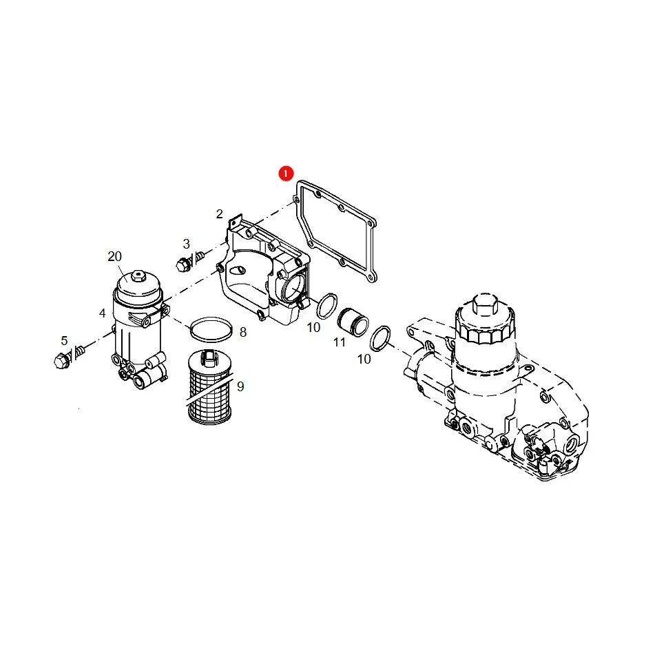 AGCO - F716201510180 - Ölkühlerdichtung Fendt