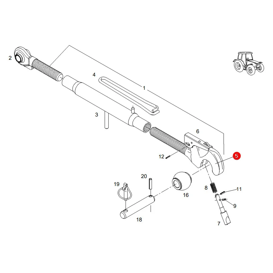AGCO - F716921050010 - Oberlenkerhaken Fendt