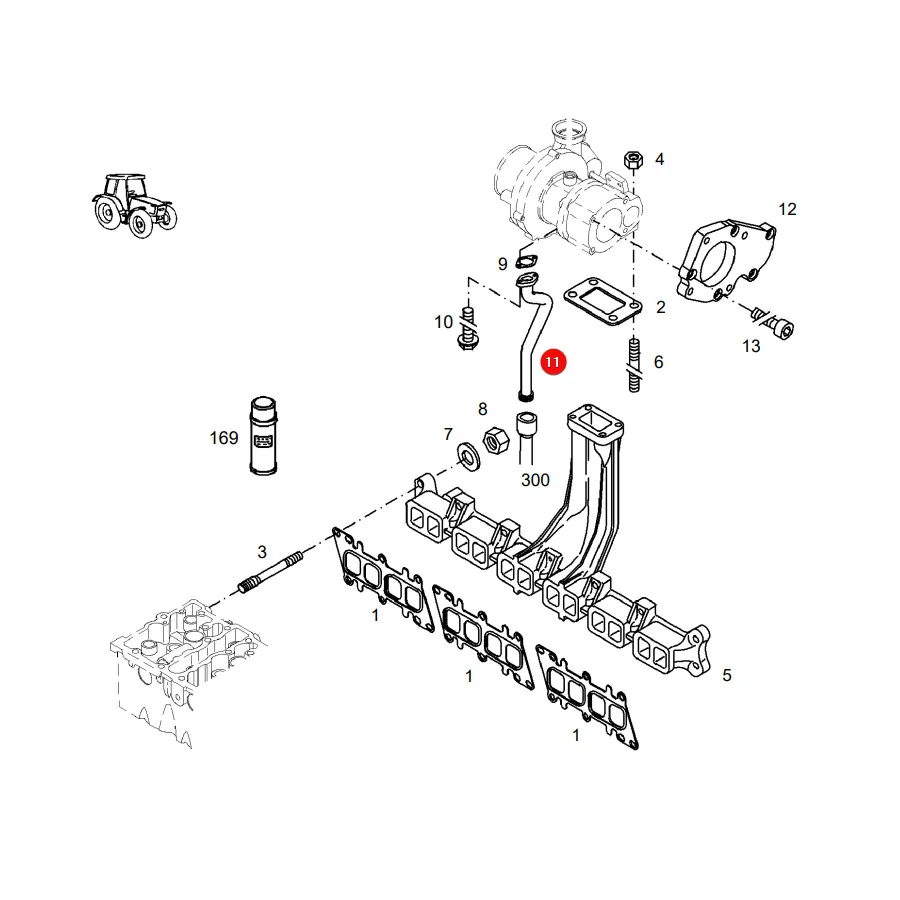 AGCO - F731200090060 - Rücklaufleitung Fendt