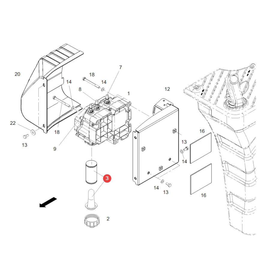 AGCO - F835201110090 - Massey Ferguson SCR-Systemfilter
