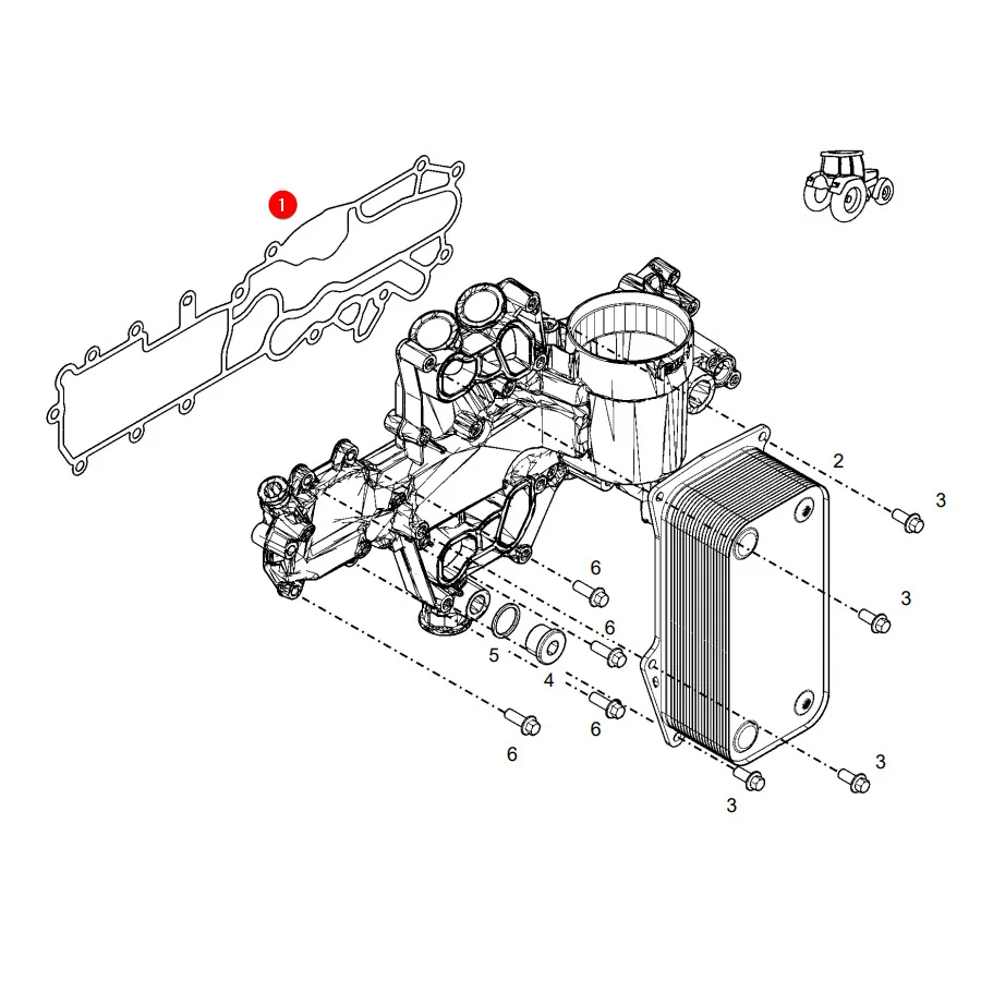 AGCO - F836200510070 - Fendt Ölkühlerdichtung