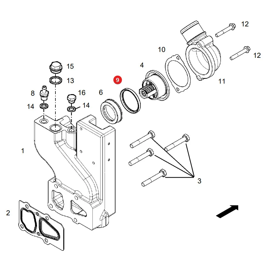 AGCO - F836200610210 - Fendt Thermostat-Distanzring