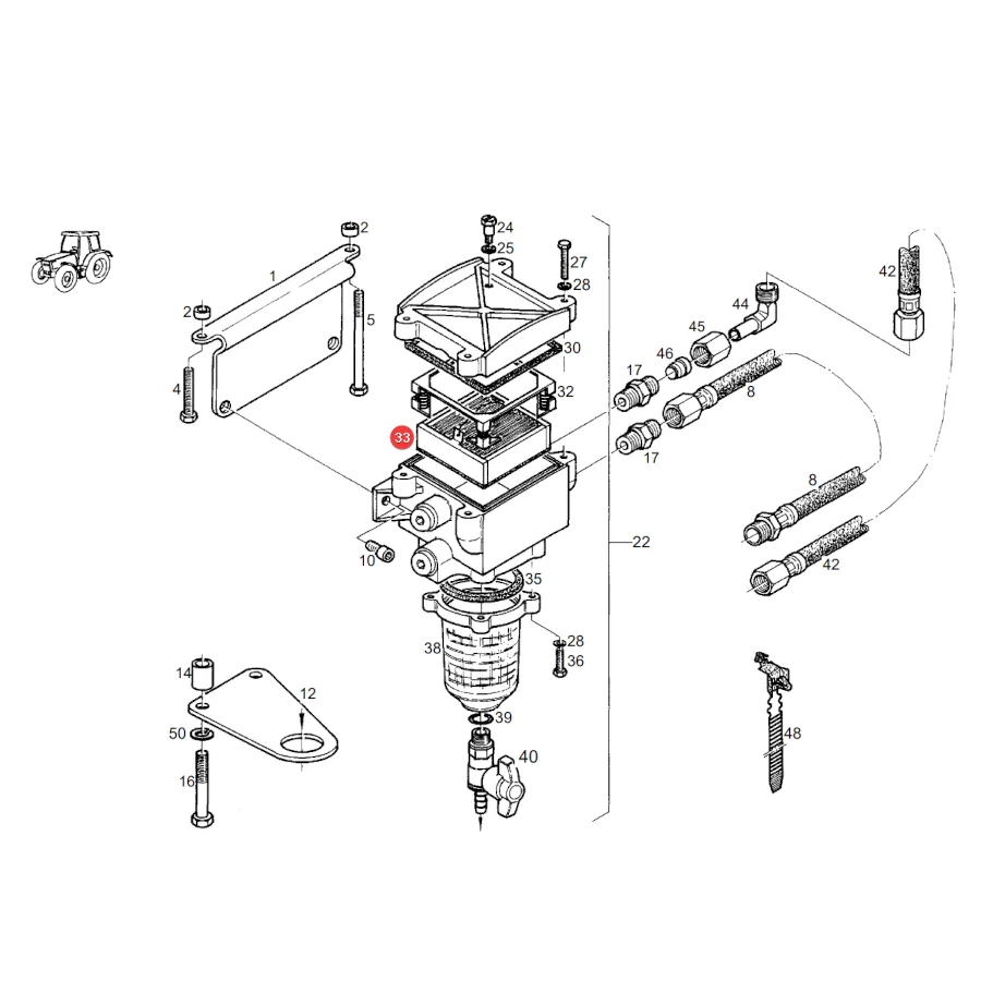 AGCO - F916200060010 - Motorkraftstofffilter Massey Ferguson