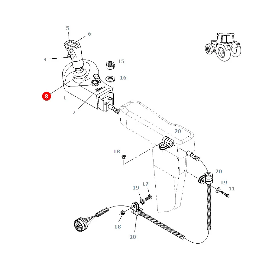 AGCO - F916970160070 - Fendt Joystick-Abdeckung