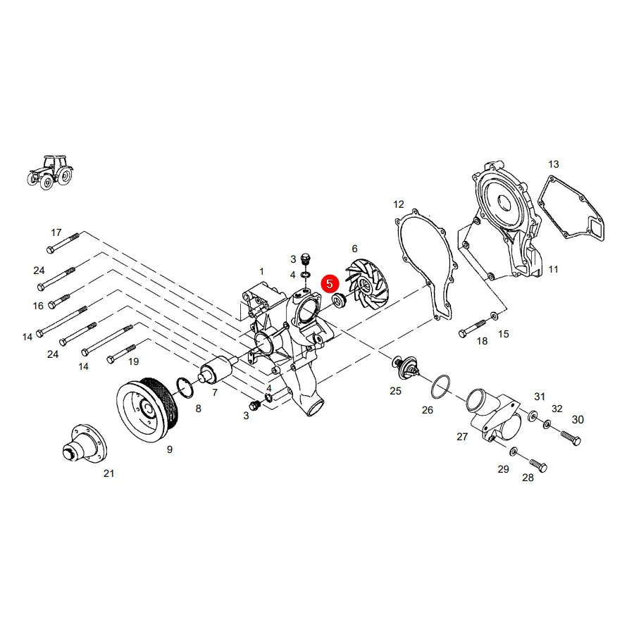 AGCO - F926200610040 - Wasserpumpen-Dichtring Fendt