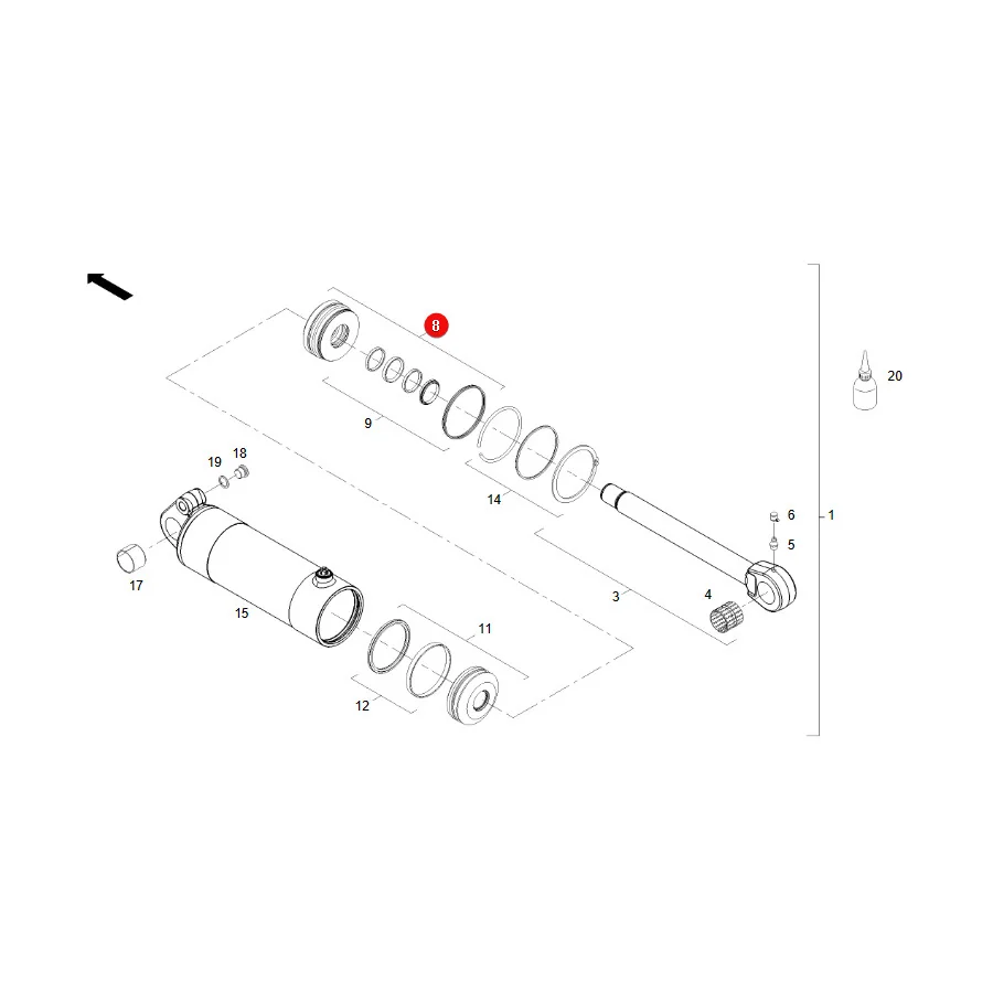 AGCO - F931860030030 - Fendt Hinterer TUZ-Zylinderkolben
