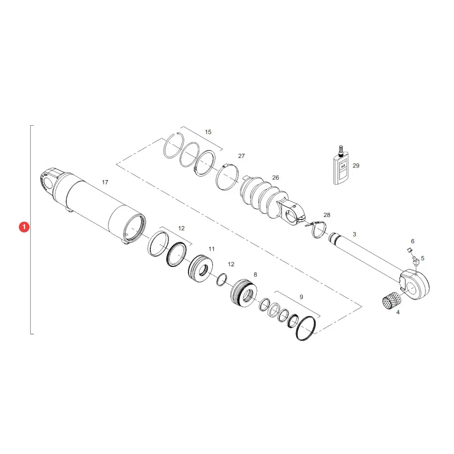 AGCO - F931920020010 - Hydraulikzylinder-Dichtungssatz Fendt