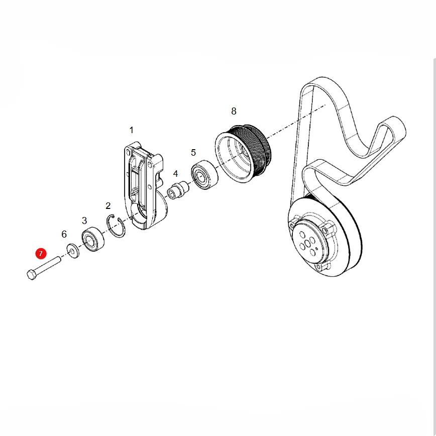 AGCO - F934201040180 - Fendt Spannrollenbolzen