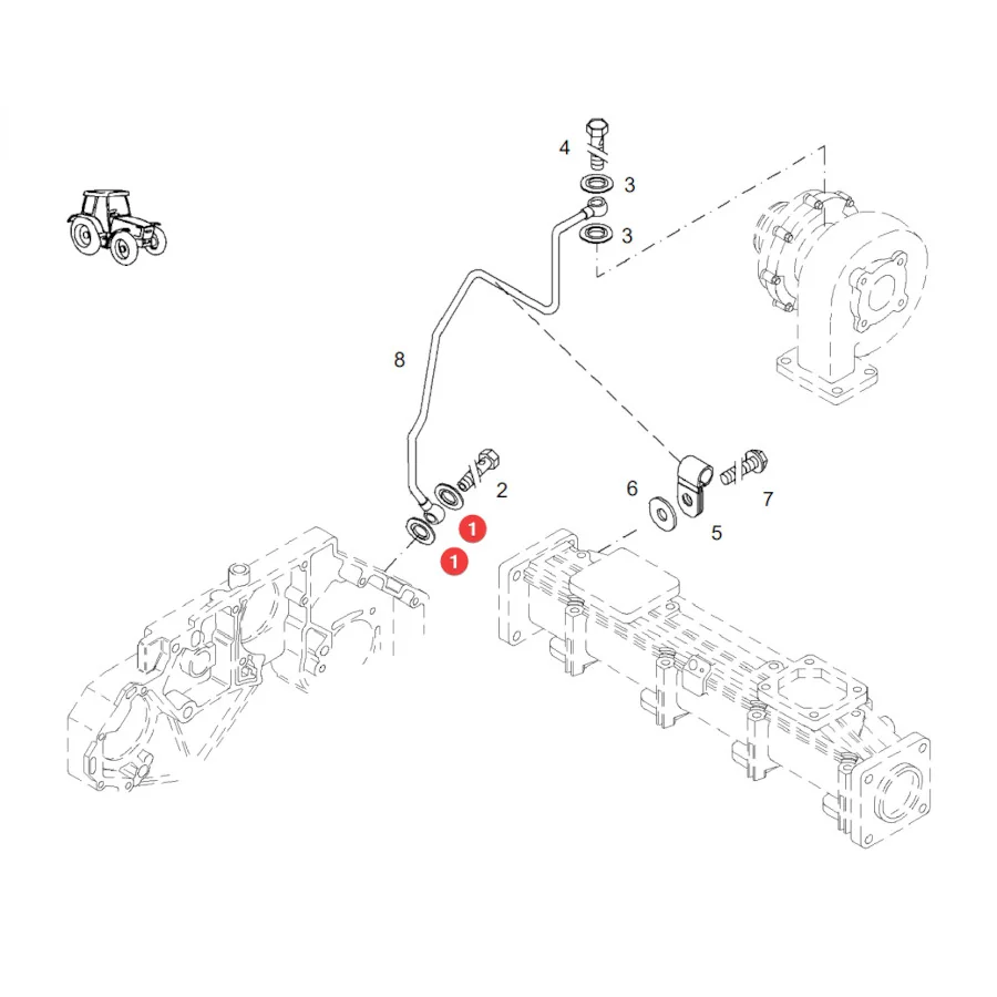 AGCO - F934201090160 - Ölleitungsdichtring Fendt