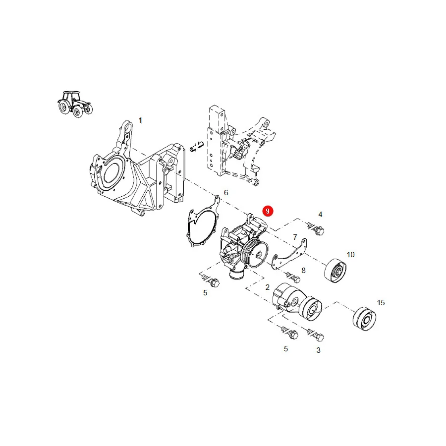 AGCO - F934201610110 - Wasserpumpe Fendt