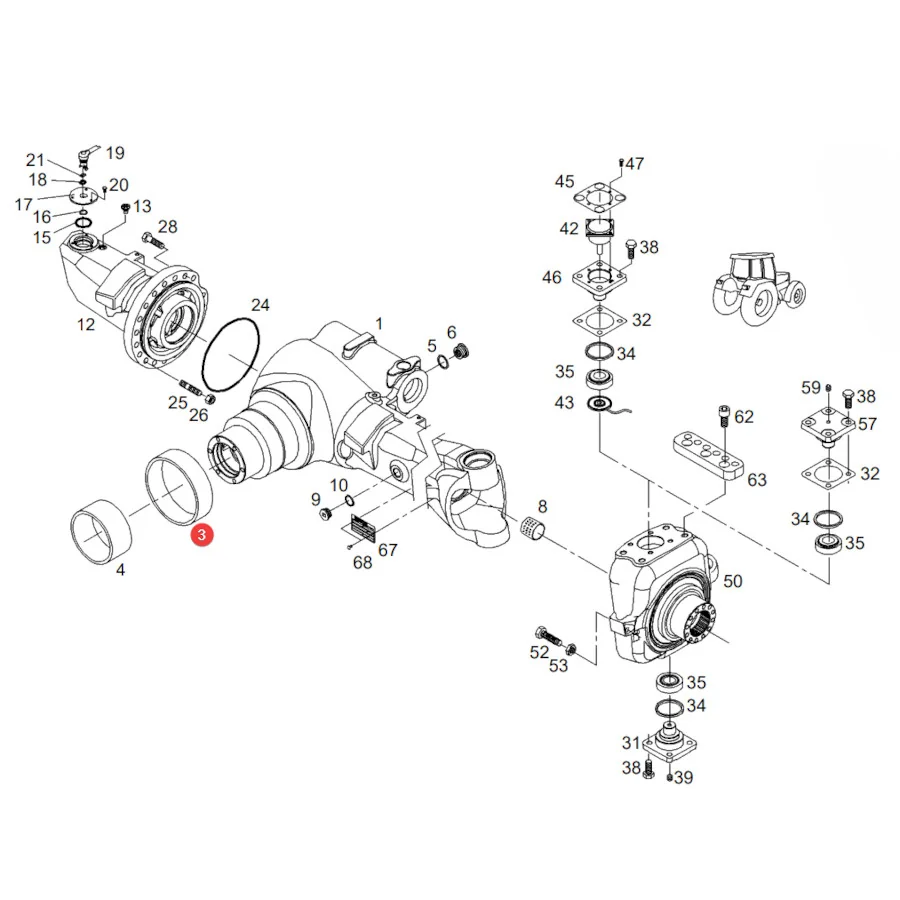 AGCO - FCF718301020010 - Achsbrückenbuchse Fendt
