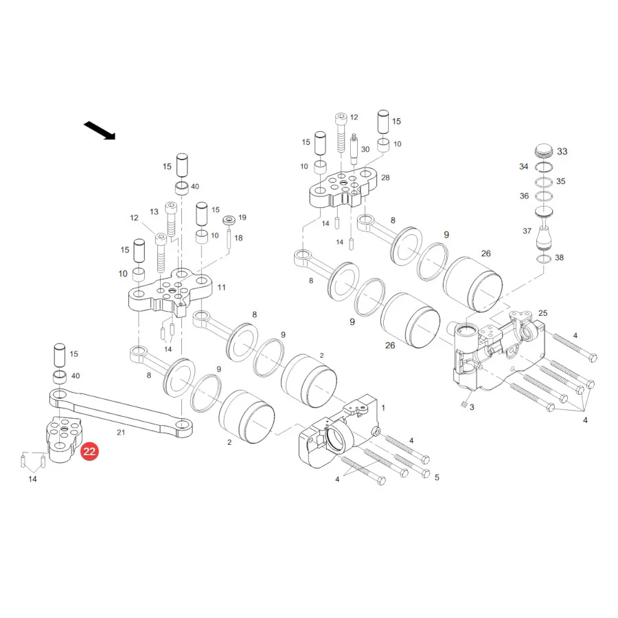 AGCO - FCG916100530040 - Fendt Getriebehebel