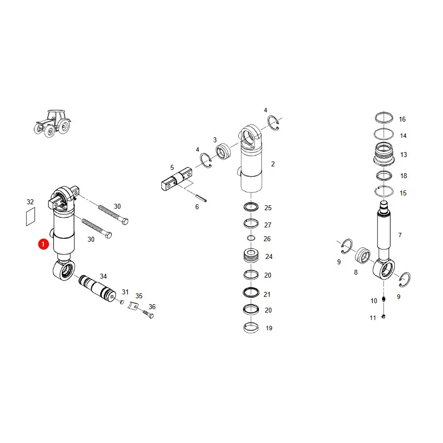 AGCO - G001990011370 - Dichtungssatz Fendt