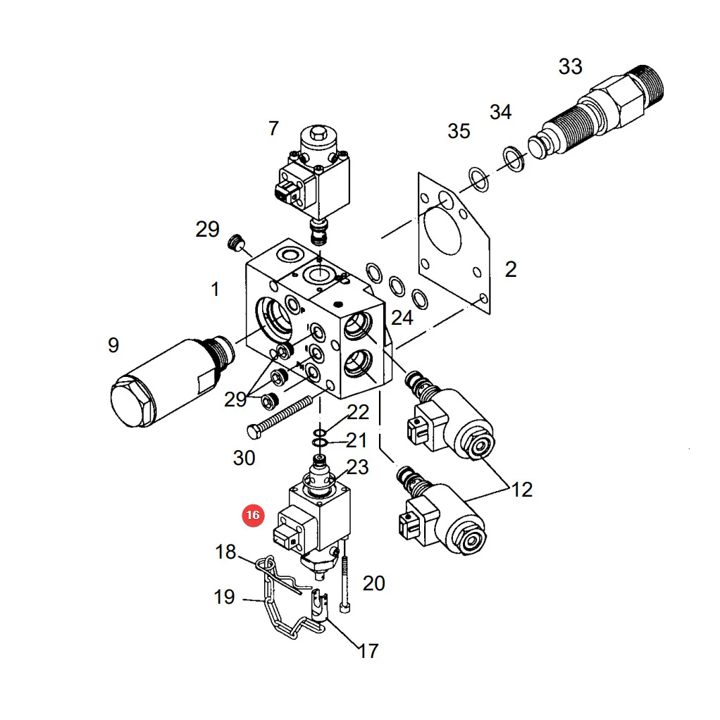 AGCO - G716100600122 - Turbolader-Kupplungsventil Massey Ferguson